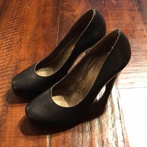 ALDO Black Heels Wooden Heel